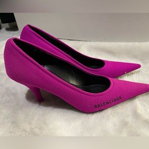 Authentic pink Balenciaga Knife Knit Pumps